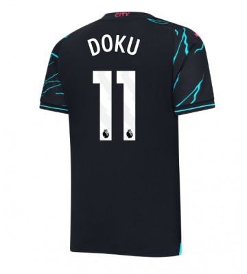 Manchester City Jeremy Doku #11 Tercera Equipación 2023-24 Manga Corta